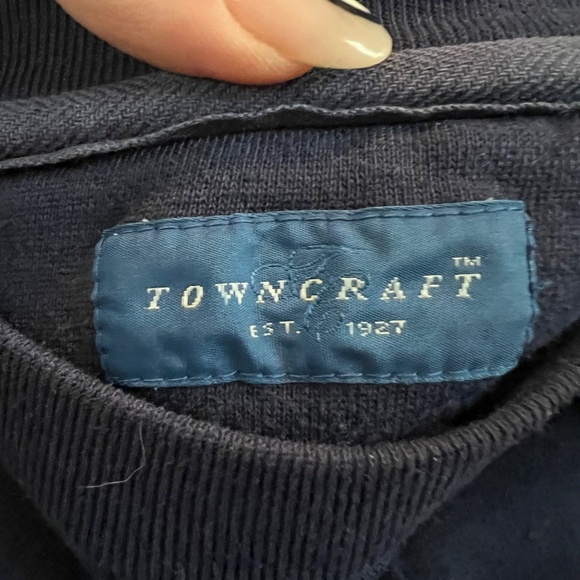 Vintage 90's blue and teal Towncraft oversized crewneck sweatshirt size XL - Picture 4 of 5